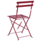 Beliani FIORI - Bistro set for 2 - Bordeaux red - Steel