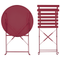 Beliani FIORI - Bistro set for 2 - Bordeaux red - Steel