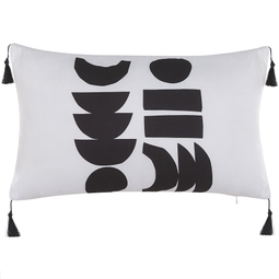Beliani LIRIOPE - Decorative cushion set of 2 - White - 30 x 50 cm - Polyester