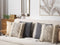 Beliani HEUCHERA - Decorative cushion set of 2 - Beige - 45 x 45 cm - Polyester