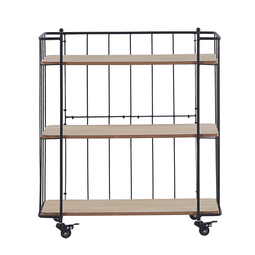 Beliani GABBS - Kitchen trolley - Light wood color - Metal