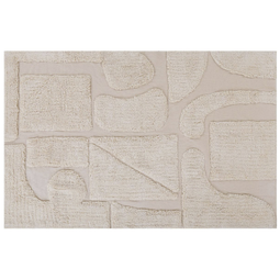 Beliani DIYADIN - Short pile rug - Beige - 160 x 230 cm - Cotton