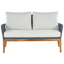 Beliani MERANO - Lounge set for 4 - White - Acacia wood