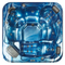 Beliani TULAROSA - Whirlpool outdoor bath - Blue - 210 x 210 cm - Acrylic