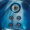 Beliani TULAROSA - Whirlpool outdoor bath - Blue - 210 x 210 cm - Acrylic