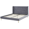 Beliani FORBACH - Double bed - Gray - 160 x 200 cm - Velvet