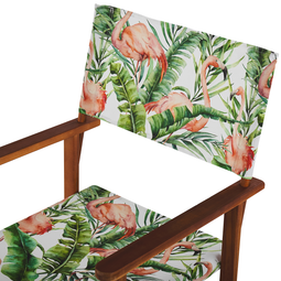 Beliani CINE - Lounger cloth set of 2 - Green Flamingo - Polyester