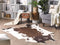 Beliani BOGONG - Faux leather rug - White/Brown - 130 x 170 cm - Polyester