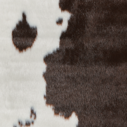 Beliani BOGONG - Faux leather rug - White/Brown - 130 x 170 cm - Polyester