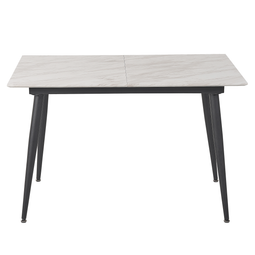 Beliani EFTALIA - Extendable dining table - White - 80 x 120/150 cm - MDF