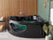 Beliani TOCOA II - Corner bath whirlpool - Black - 146 x 207 cm - Acrylic