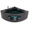 Beliani TOCOA II - Corner bath whirlpool - Black - 146 x 207 cm - Acrylic
