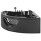 Beliani TOCOA II - Corner bath whirlpool - Black - 146 x 207 cm - Acrylic