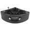 Beliani TOCOA II - Corner bath whirlpool - Black - 146 x 207 cm - Acrylic