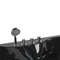 Beliani TOCOA II - Corner bath whirlpool - Black - 146 x 207 cm - Acrylic