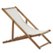 Beliani ANZIO - Beach chair set of 2 - Light wood/Pelican - Polyester