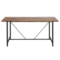 Beliani SARITAS - Dining table - Dark wood color - 80 x 160 cm - MDF