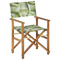 Beliani CINE - Garden chair set of 2 - Green/Wood/Leaves - Polyester