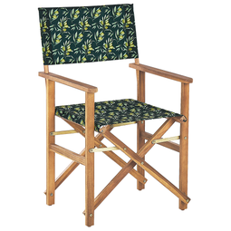 Beliani CINE - Garden chair set of 2 - Green/Wood/Olive - Polyester