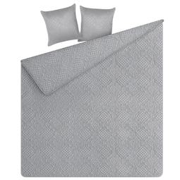 Beliani ALAMUT - Plaid with cushions - Gray - 200 x 220 cm - Polyester