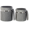 Beliani CAMDENTON - Pouf set of 2 - Gray - Velvet