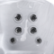 Beliani ARCELIA - Whirlpool outdoor bath - White - 215 x 180 cm - Acrylic