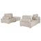 Beliani TIBRO - Modular sofa - Beige - Polyester