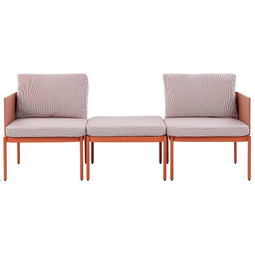 Beliani TERRACINA - Lounge set for 2 - Orange - Aluminum
