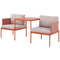 Beliani TERRACINA - Lounge set for 2 - Orange - Aluminum