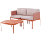 Beliani TERRACINA - Lounge set for 2 - Orange - Aluminum