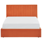 Beliani VION - Bed with storage space - Orange - 140 x 200 cm - Velvet