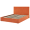 Beliani VION - Bed with storage space - Orange - 140 x 200 cm - Velvet