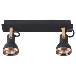 Beliani BARO - Ceiling lamp - Black - Iron