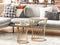 Beliani TWIST - Side table - Gold - Iron