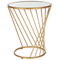 Beliani TWIST - Side table - Gold - Iron