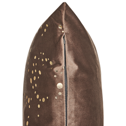 Beliani POPPY - Decorative cushion set of 2 - Brown - 45 x 45 cm - Velvet