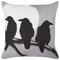 Beliani ORADEA - Decorative cushion set of 2 - Gray - 45 x 45 cm - Velvet