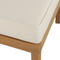 Beliani BARATTI - Garden chair with ottoman - Light wood color/White - Acacia wood