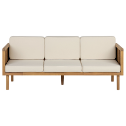 Beliani BARATTI - Three-seater sofa - Light wood color - Acacia wood
