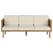 Beliani BARATTI - Three-seater sofa - Light wood color - Acacia wood
