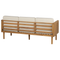Beliani BARATTI - Three-seater sofa - Light wood color - Acacia wood