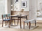 Beliani MOKA - Dining room chair set of 2 - Dark wood color - Polyester