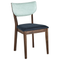 Beliani MOKA - Dining room chair set of 2 - Dark wood color - Polyester