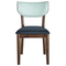 Beliani MOKA - Dining room chair set of 2 - Dark wood color - Polyester