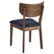 Beliani MOKA - Dining room chair set of 2 - Dark wood color - Polyester