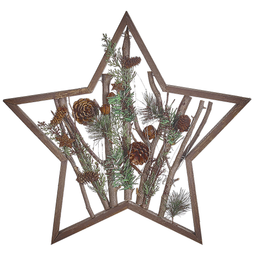 Beliani DOKKA - Deco figure - Dark wood color - Plywood