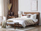 Beliani ROCHELLE - Double bed - Brown - 180 x 200 cm - Polyester