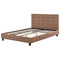 Beliani ROCHELLE - Double bed - Brown - 180 x 200 cm - Polyester