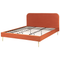 Beliani FLAYAT - Double bed - Orange - 180 x 200 cm - Velvet