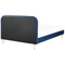 Beliani FLAYAT - Double bed - Blue - 160 x 200 cm - Velvet